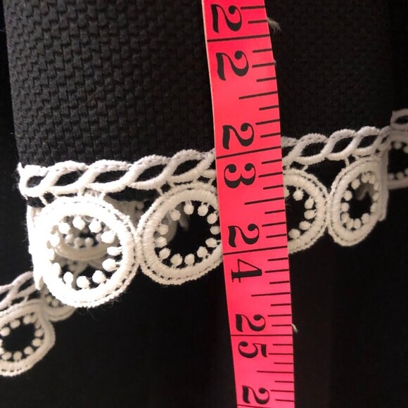 Vintage Boston Proper Women's Black High Low Skirt With Lace Hem Size Medium - Picture 9 of 10